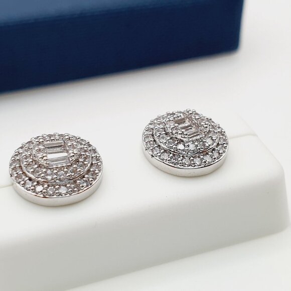 925 Sterling Silver Plated CZ Earrings, EVBRS570 - Picture 7 of 8